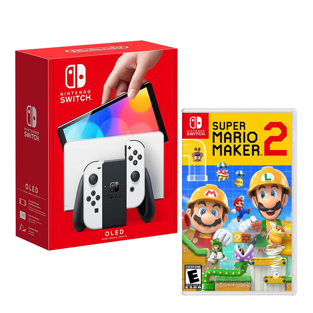 Nintendo Switch Modelo Oled Blanco + Mario Maker 2
