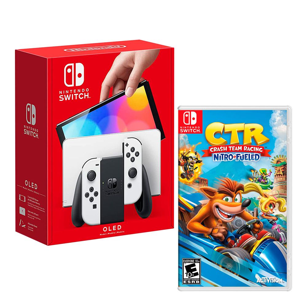 Nintendo Switch Modelo Oled Blanco + Crash team Racing