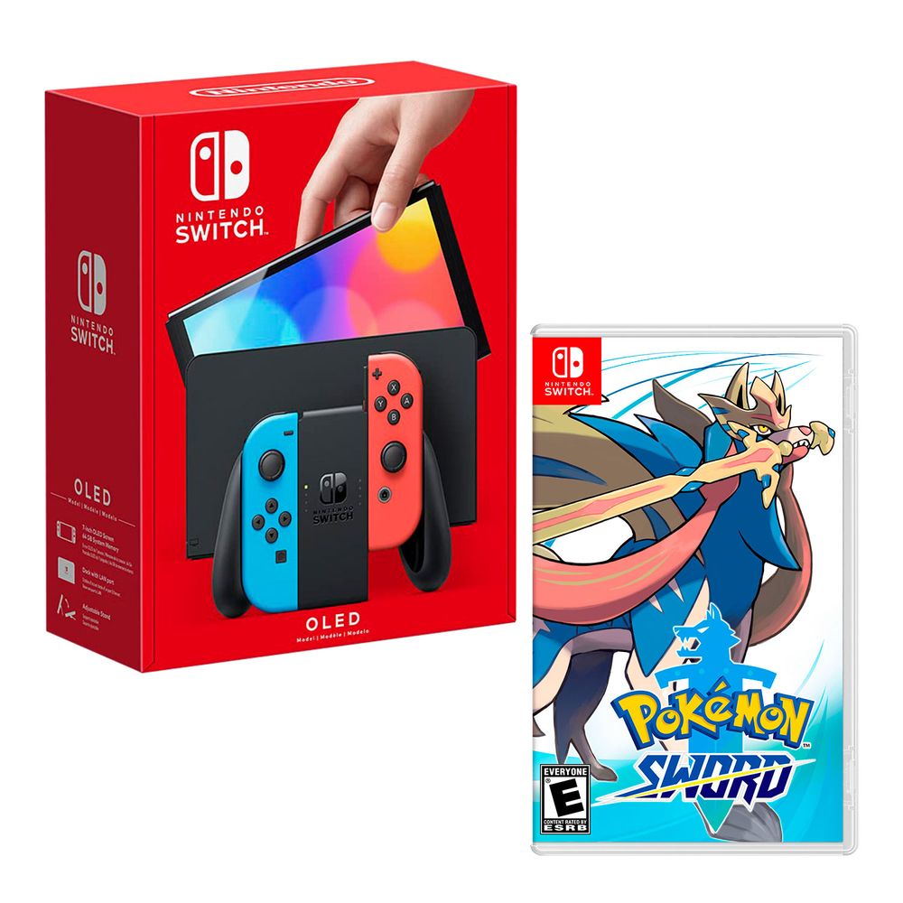Nintendo Switch Modelo Oled Neon + Pokemon Sword