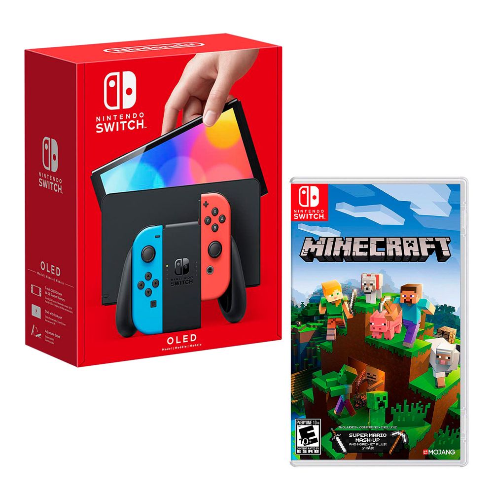 Nintendo Switch Modelo Oled Neon + Minecraft