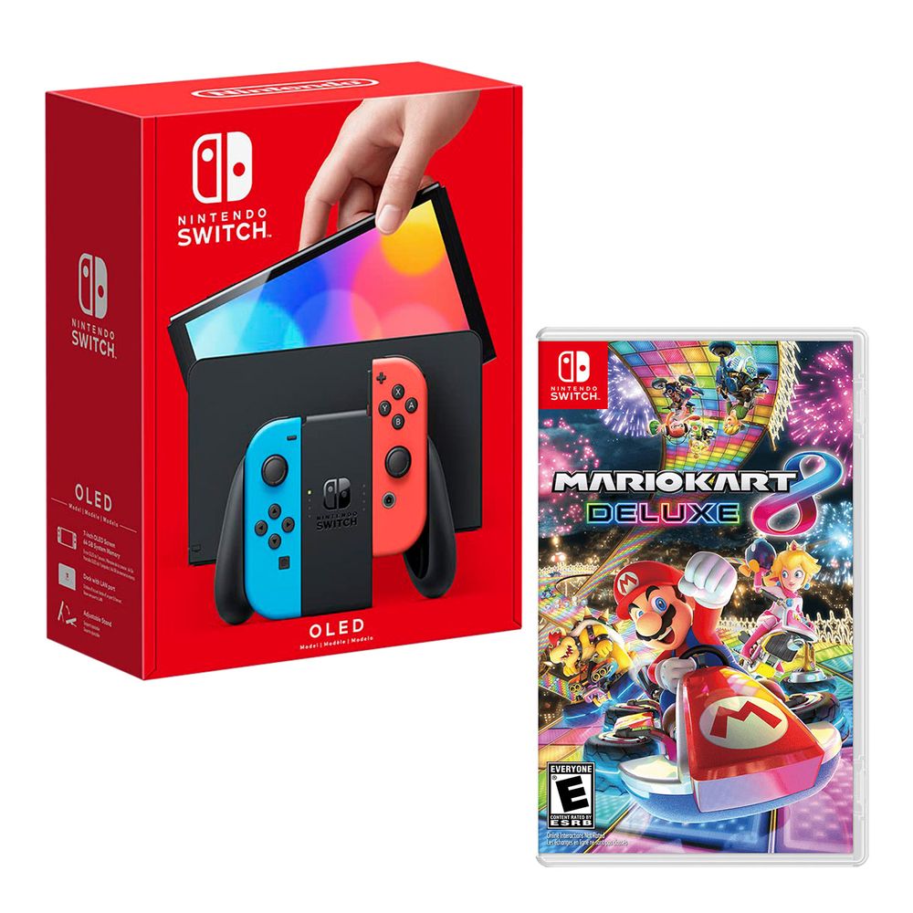 Nintendo Switch Modelo Oled Neon + Mario Kart 8