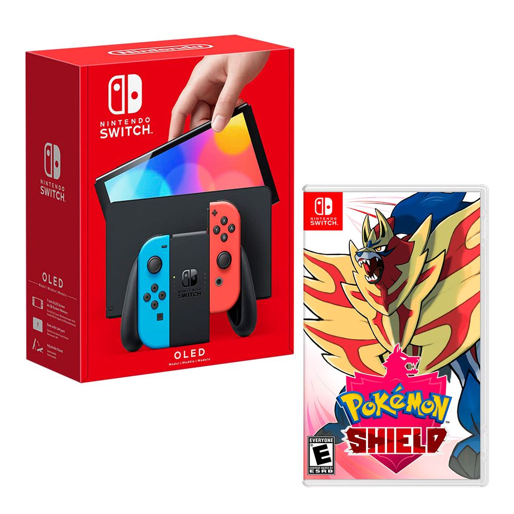 Nintendo Switch Modelo Oled Neon + Pokemon Shield