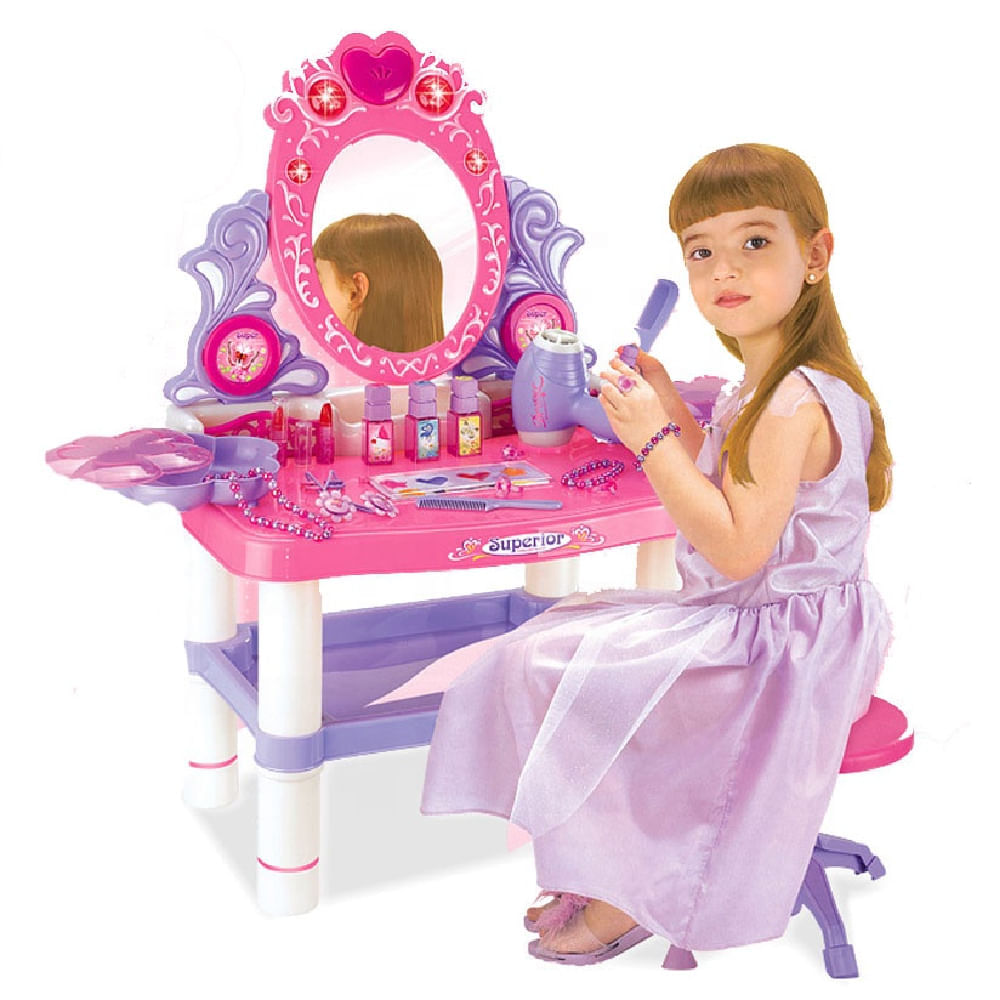 Juguete Tocador Musical con Accesorios y Maquillaje para Niñas