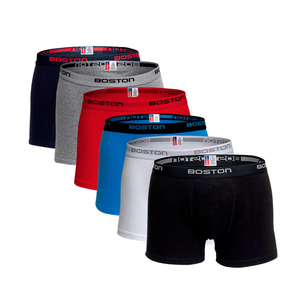 Boston Pack x6 Bóxer Corto Multicolor Oechsle Oechsle