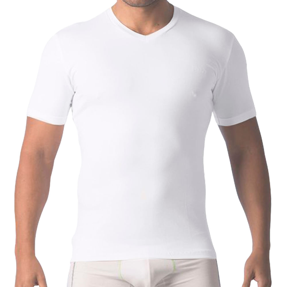 Polo Manga Corta Fila Cuello V Blanco Oechsle Oechsle