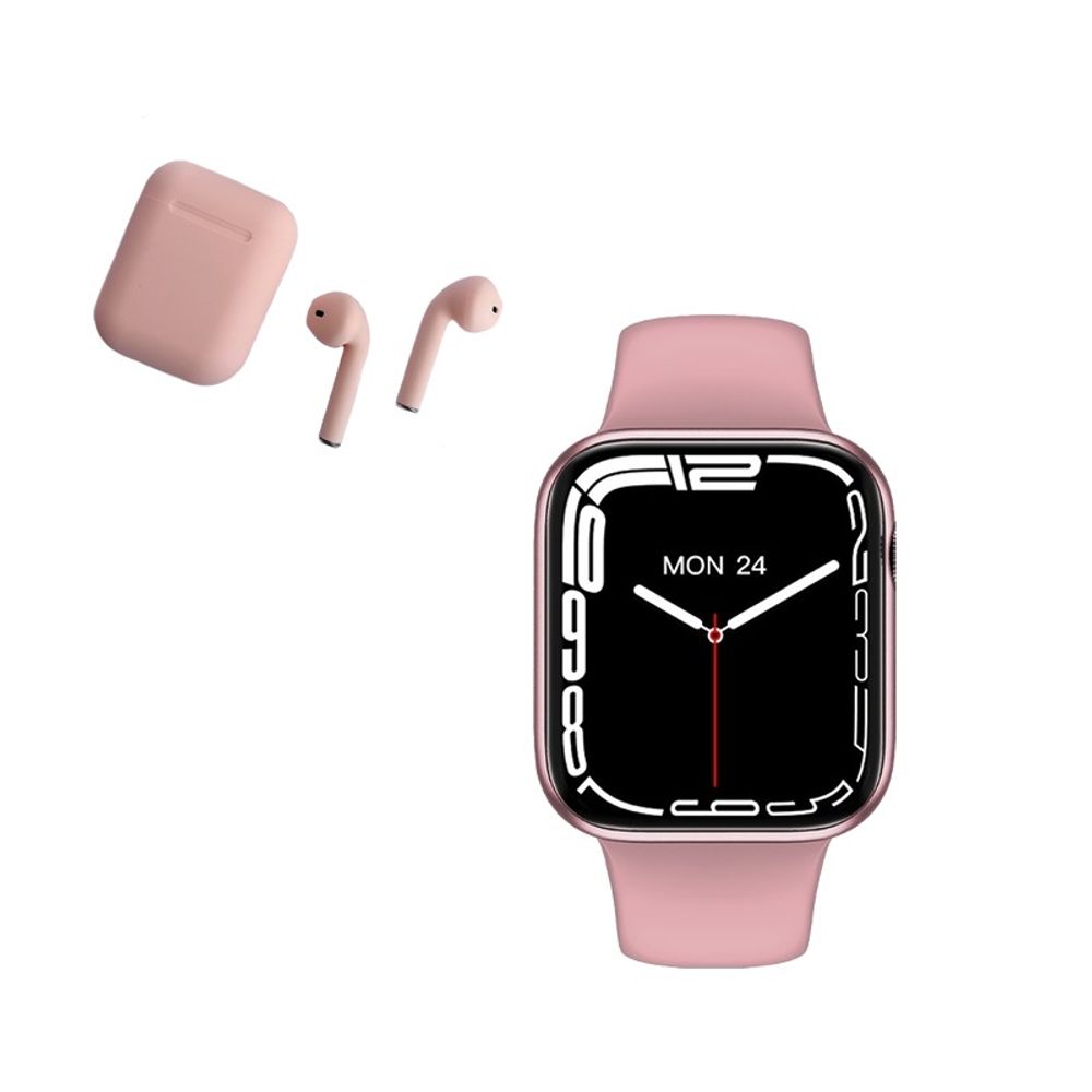 Pack Smartwatch HW37 GPS Rosado y Audifono I12 Rosado | Oechsle - Oechsle