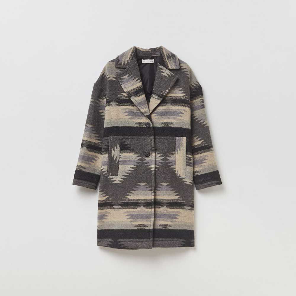 Abrigo Sfera Mujer Ikat Gris | Oechsle.pe - Oechsle