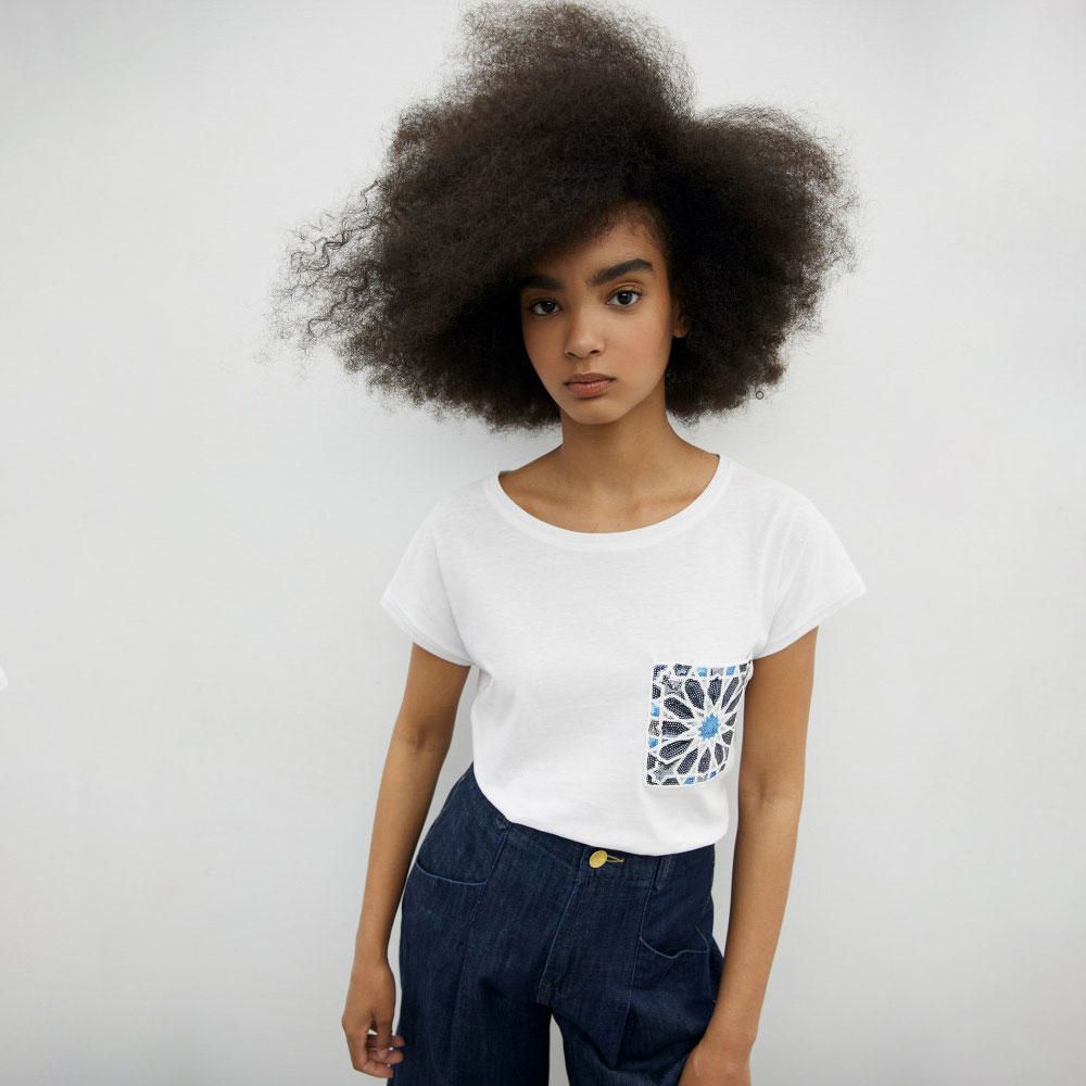 Polo Sfera Mujer Bolsillo Lentejuelas Blanco | Oechsle.pe - Oechsle
