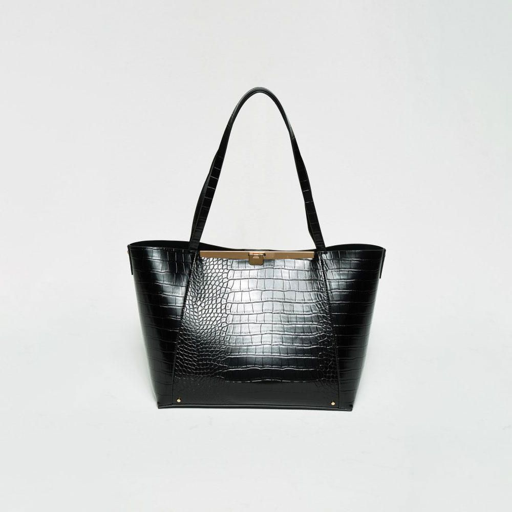 Bolso Sfera Mujer Coco Aplique Negro | Oechsle.pe - Oechsle