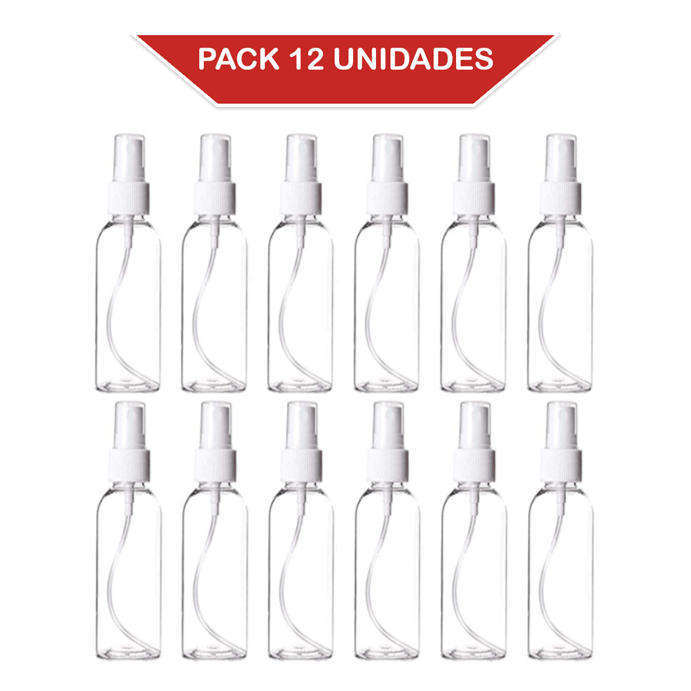 Frasco Spray Atomizador 100ml Pack 12 Unidades