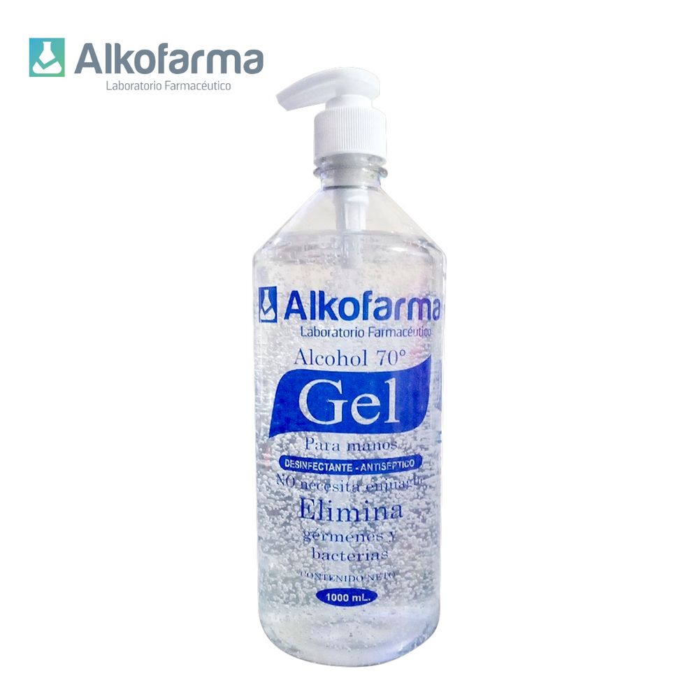 Alcohol en Gel 70° Alkofarma 1 Litro