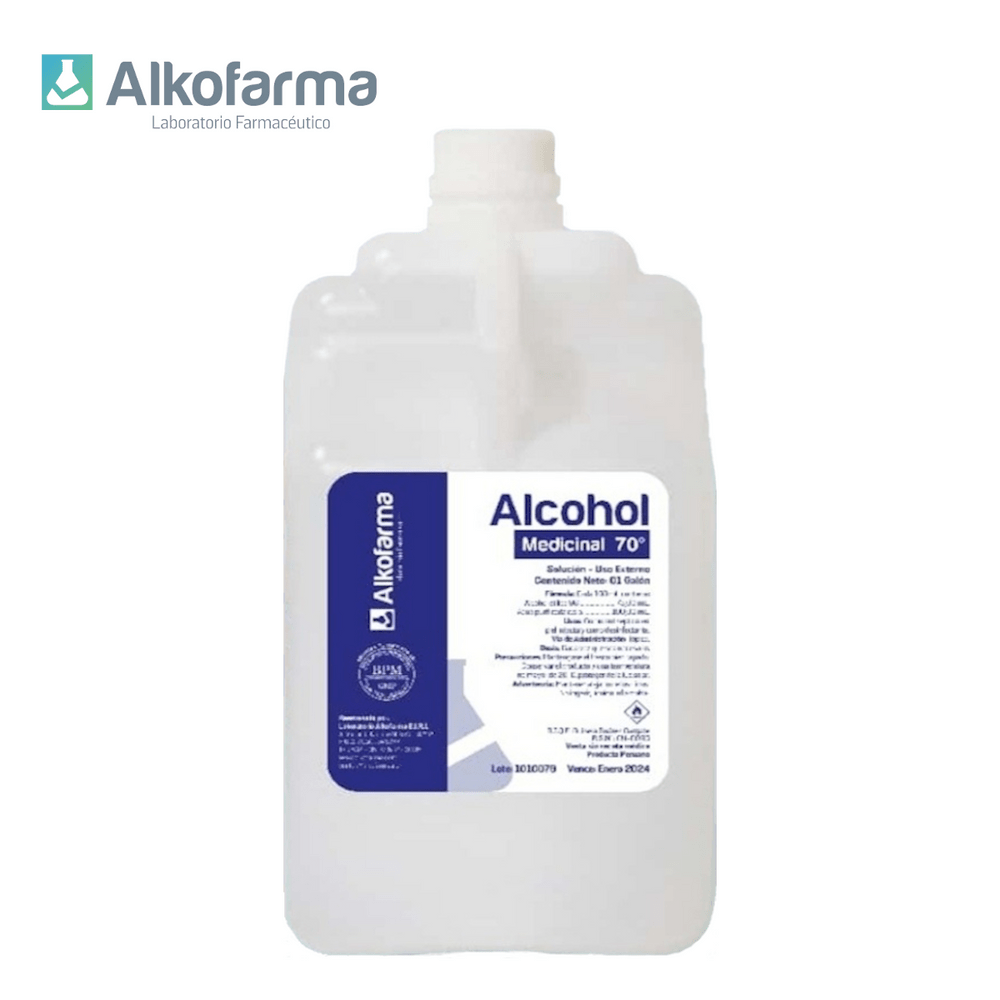 Alcohol Líquido Medicinal 70° Alkofarma Galón