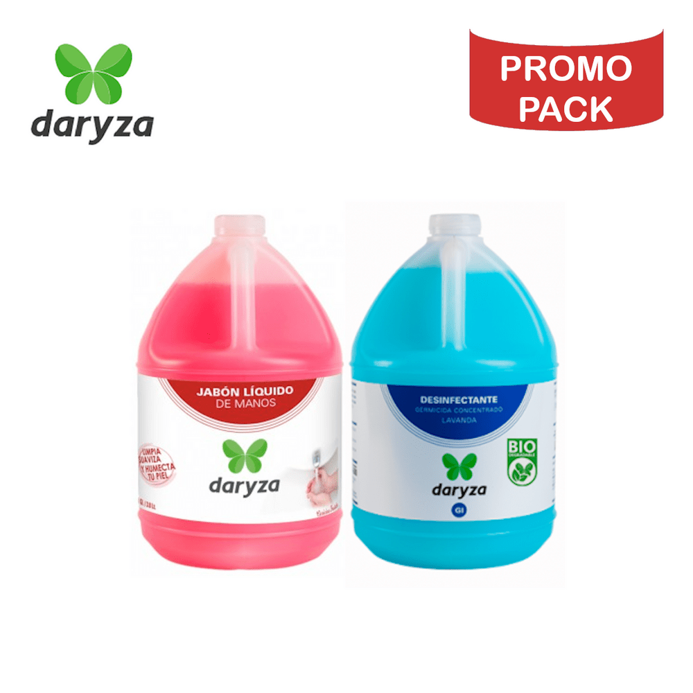 Promo Pack: Jabón Líquido Daryza Galón + Desinfectante Daryza Galón Lavanda
