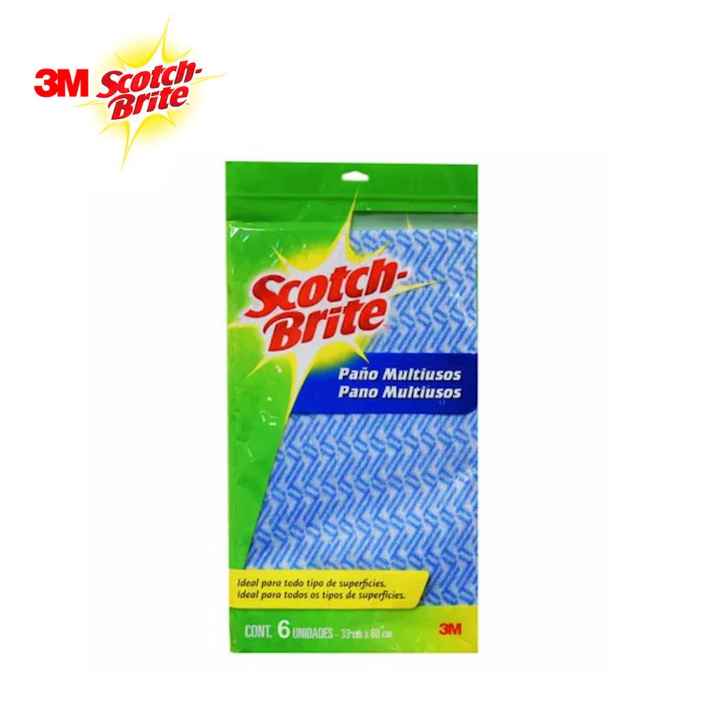 Paño Multiusos Scotch-Brite Bolsa *6und Azul