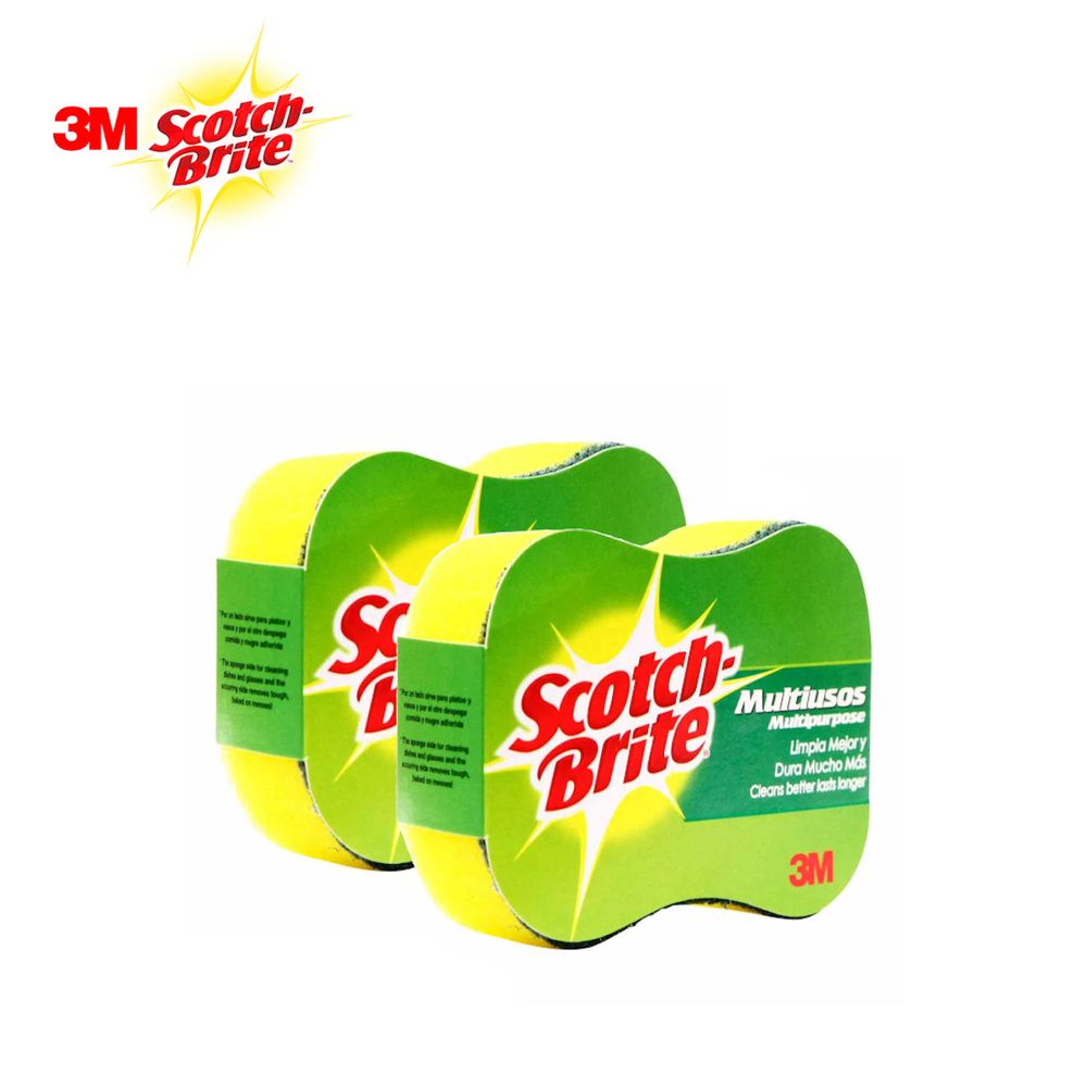 Esponja 2 en 1 Doble Uso Scotch-Brite Pack *2 unidades