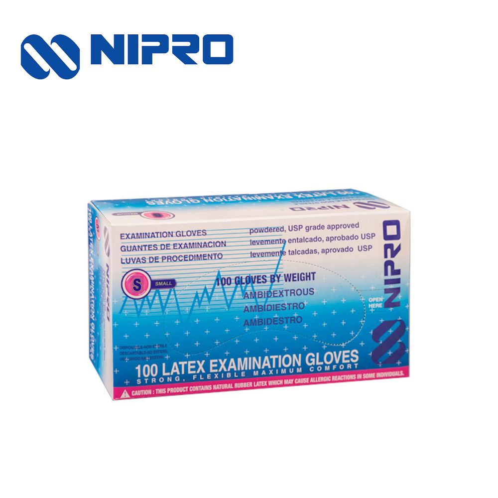 Guantes de Látex Nipro Talla S 100 Unidades