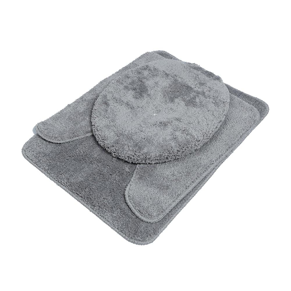 Set de Piso de Baño Siena Gris Poliéster Orange