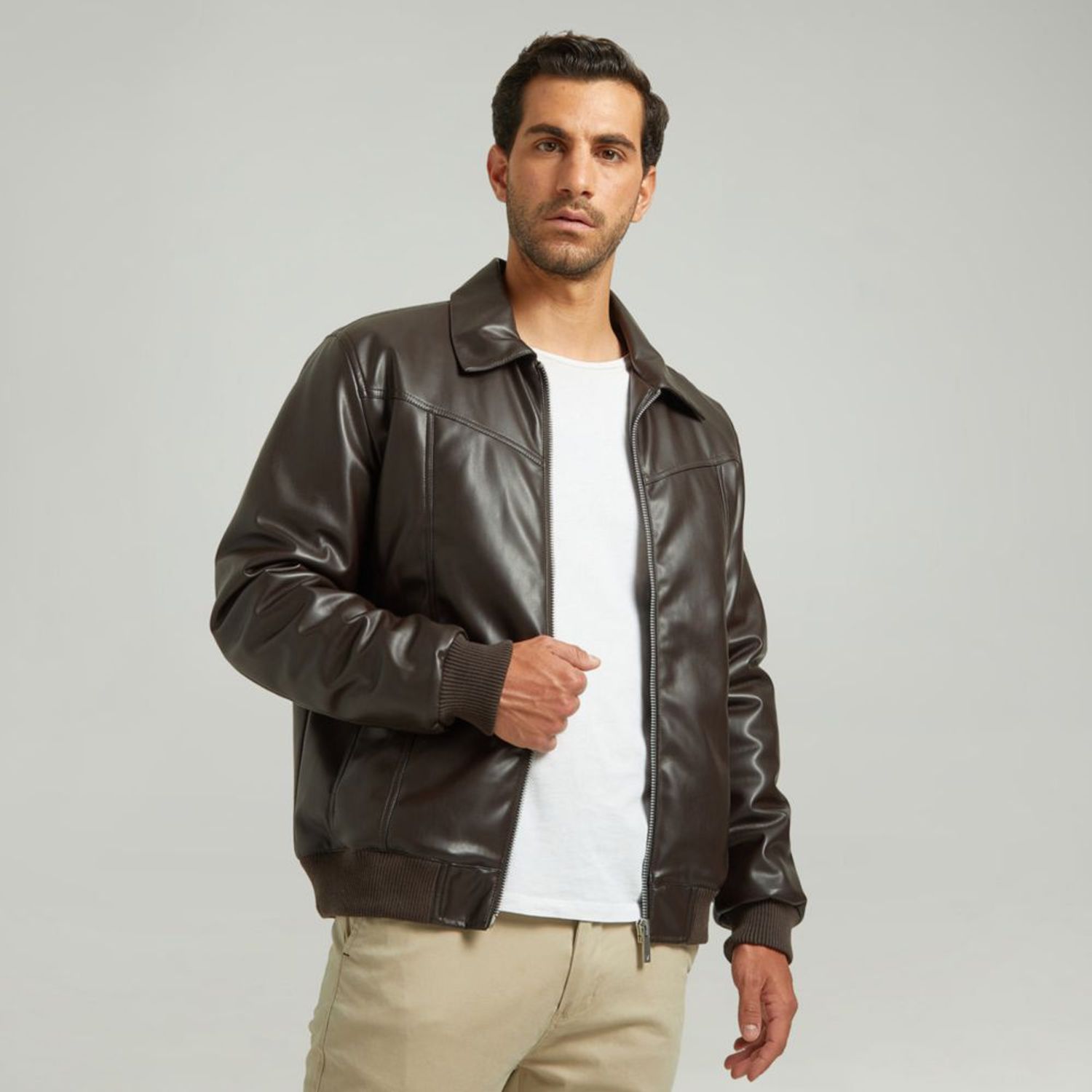 Casaca Madison Bomber En Cuerina Hombre | Oechsle.pe - Oechsle