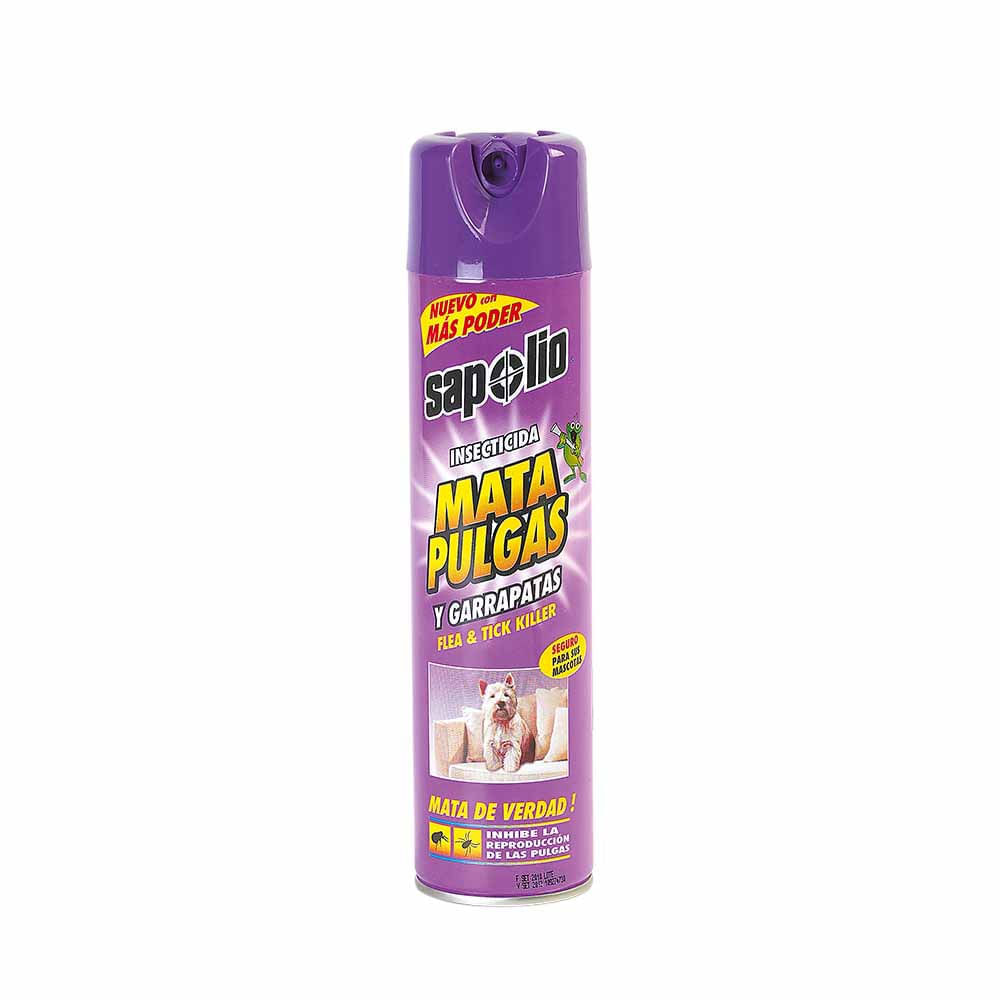 Insecticida en Aerosol SAPOLIO Mata Pulgas y Garrapatas Frasco 360ml