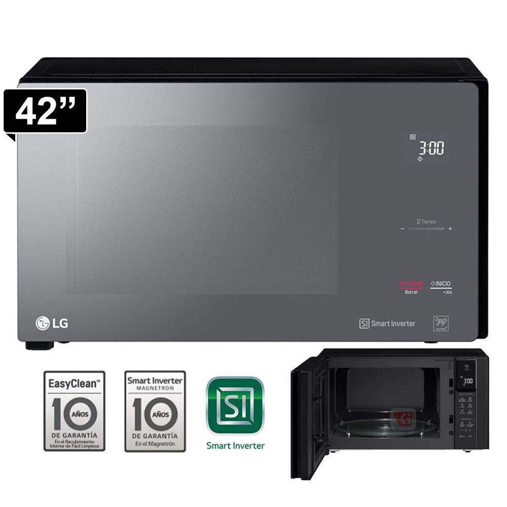 Horno Microondas NeoChef 42 Litros con EasyClean LG MS4296DIR