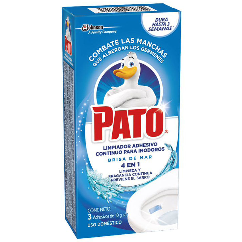 Desinfectante de Baño PATO Adhesivo Tanque Brisa del Mar Caja 3un