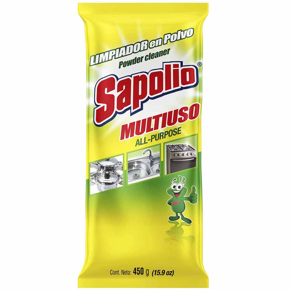 Limpiador en Polvo SAPOLIO Pulidor Multiuso Limón Bolsa 450g