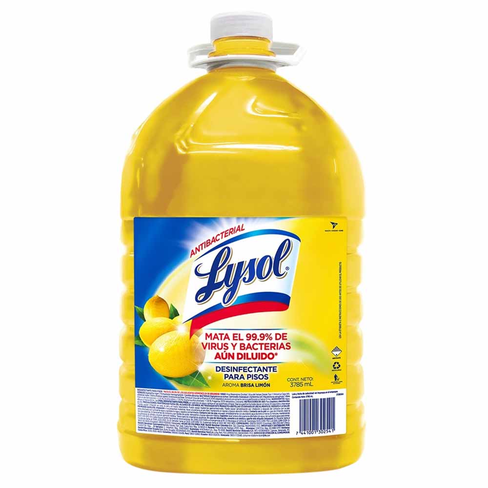 Desinfectante para Pisos LYSOL Limón Frasco 3785ml