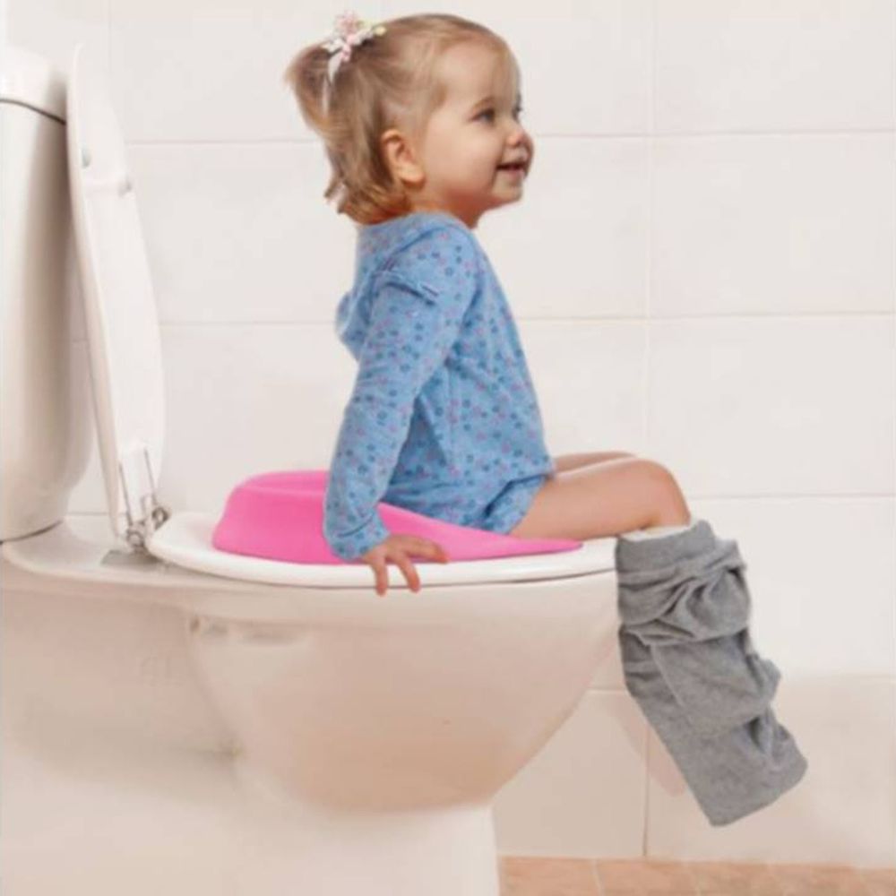 Asiento para inodoro infantil rosado Drembaby