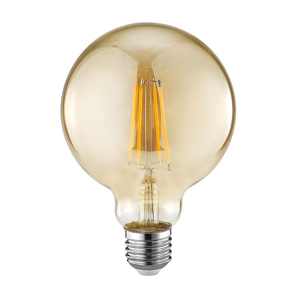Lámpara G95 led de filamento 7W cálida E27 Lightech