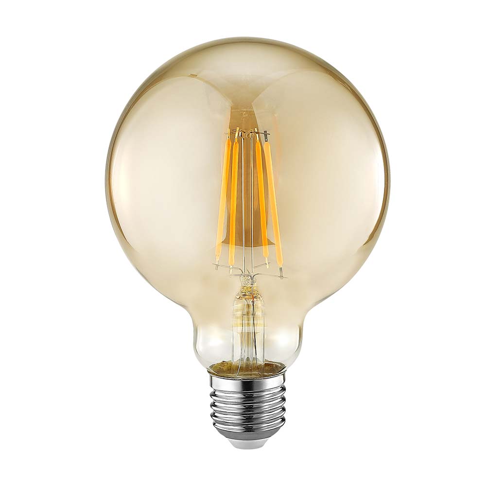 Lámpara G125 led de filamento 7W cálida E27 Lightech