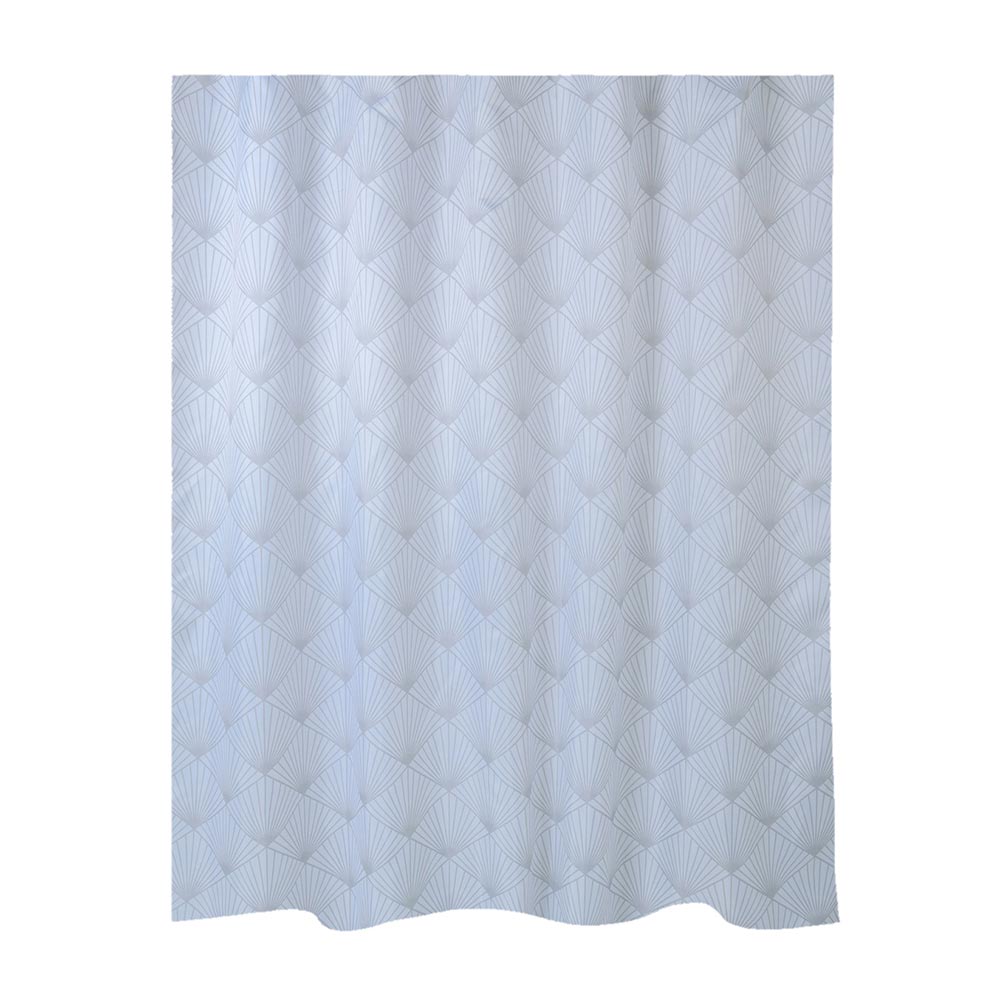 Cortina de Baño con Aros Orange 180x180cm Poly Loto Blanco