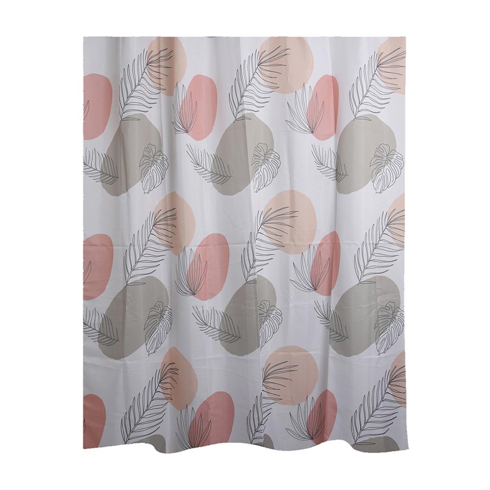 Cortina de Baño con Aros Orange 180x180cm Poly Otoño