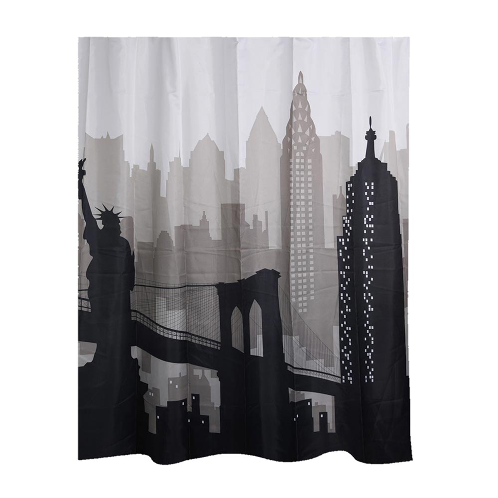 Cortina de Baño con Aros Orange 180x180cm New York