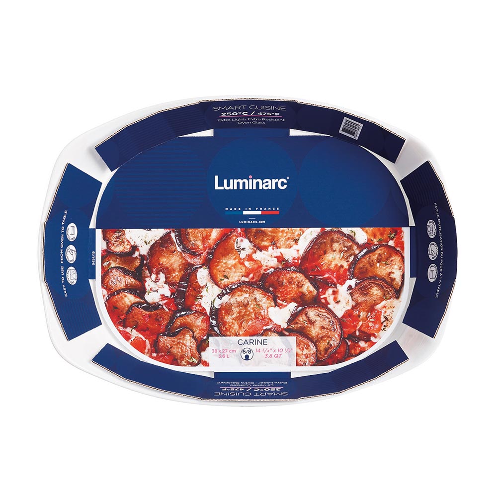 Fuente rectangular Horno 38x28cm Smart Luminarc