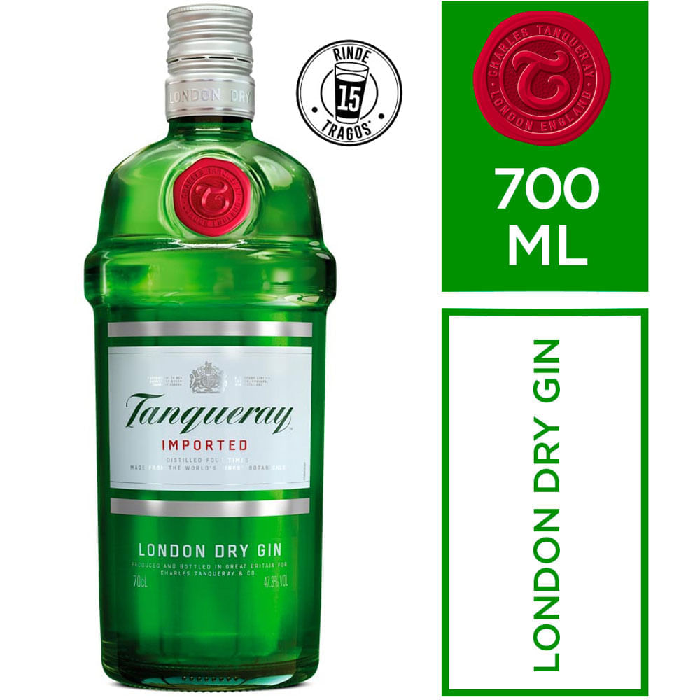 Gin TANQUERAY London Dry Botella 700ml