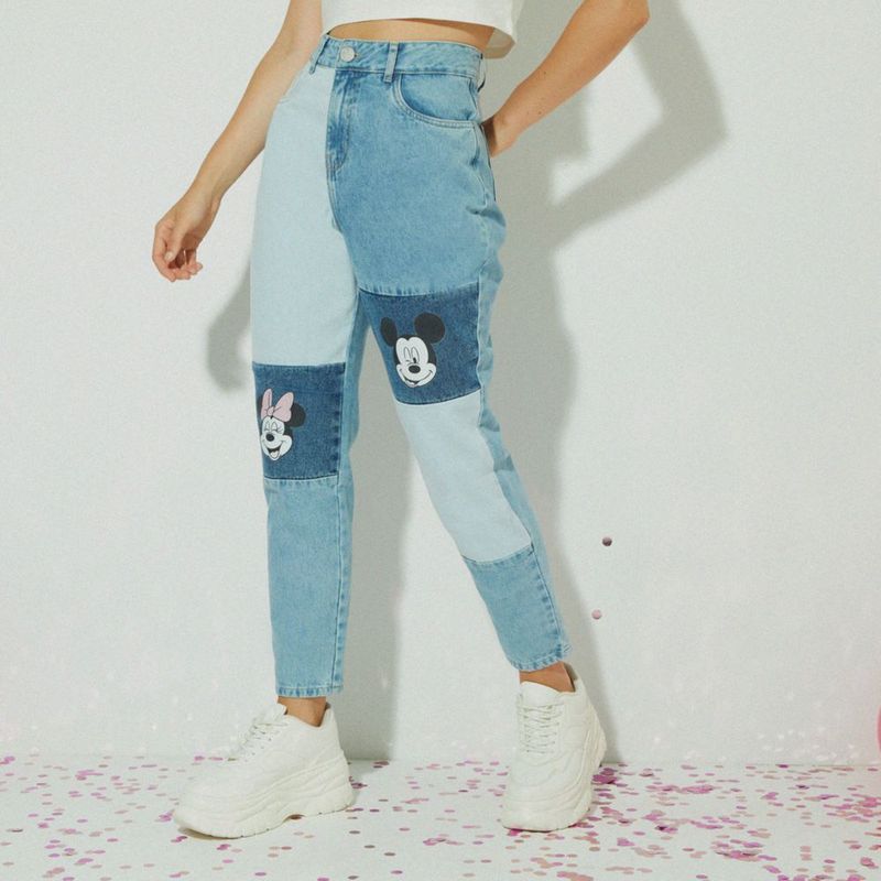 De dibujos animados Mickey Mouse Vaqueros de mujer de vaqueros novio Jeans  para mujeres mamá cintura tamaño Casual Harem Jeans Pantalones|Pantalones  vaqueros| - AliExpress