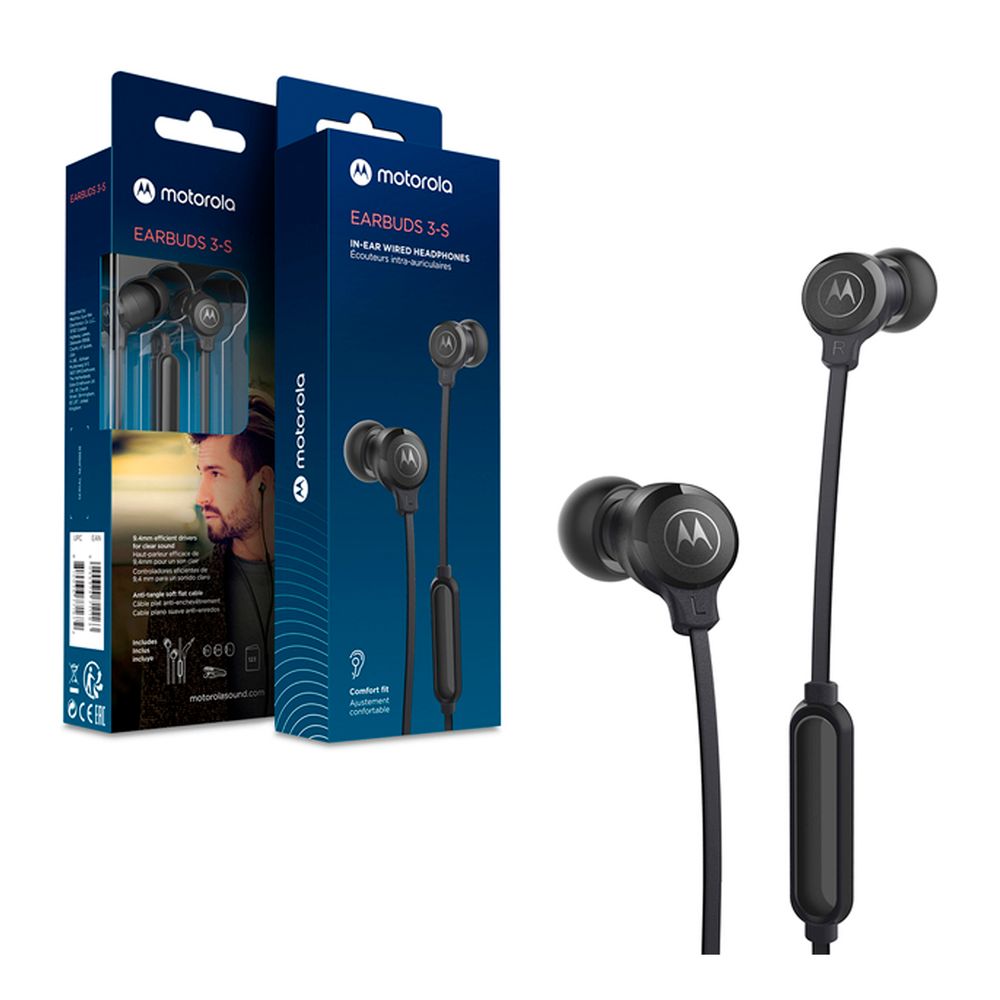 Audifonos Motorola IN EAR Wired Earbuds 3 S Negro Oechsle