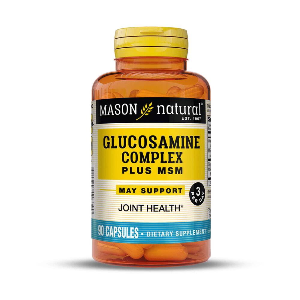 Glucosamina + MSM & Vitamina C Mason Natural 90 Cápsulas Oechsle