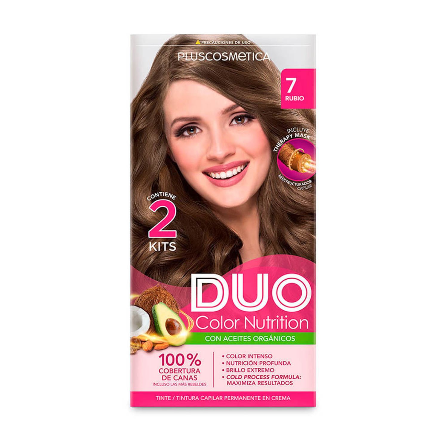 Tinte Duo Color Nutrition Kit # 7 Rubio Dorado - Kit 1 UN - Oechsle