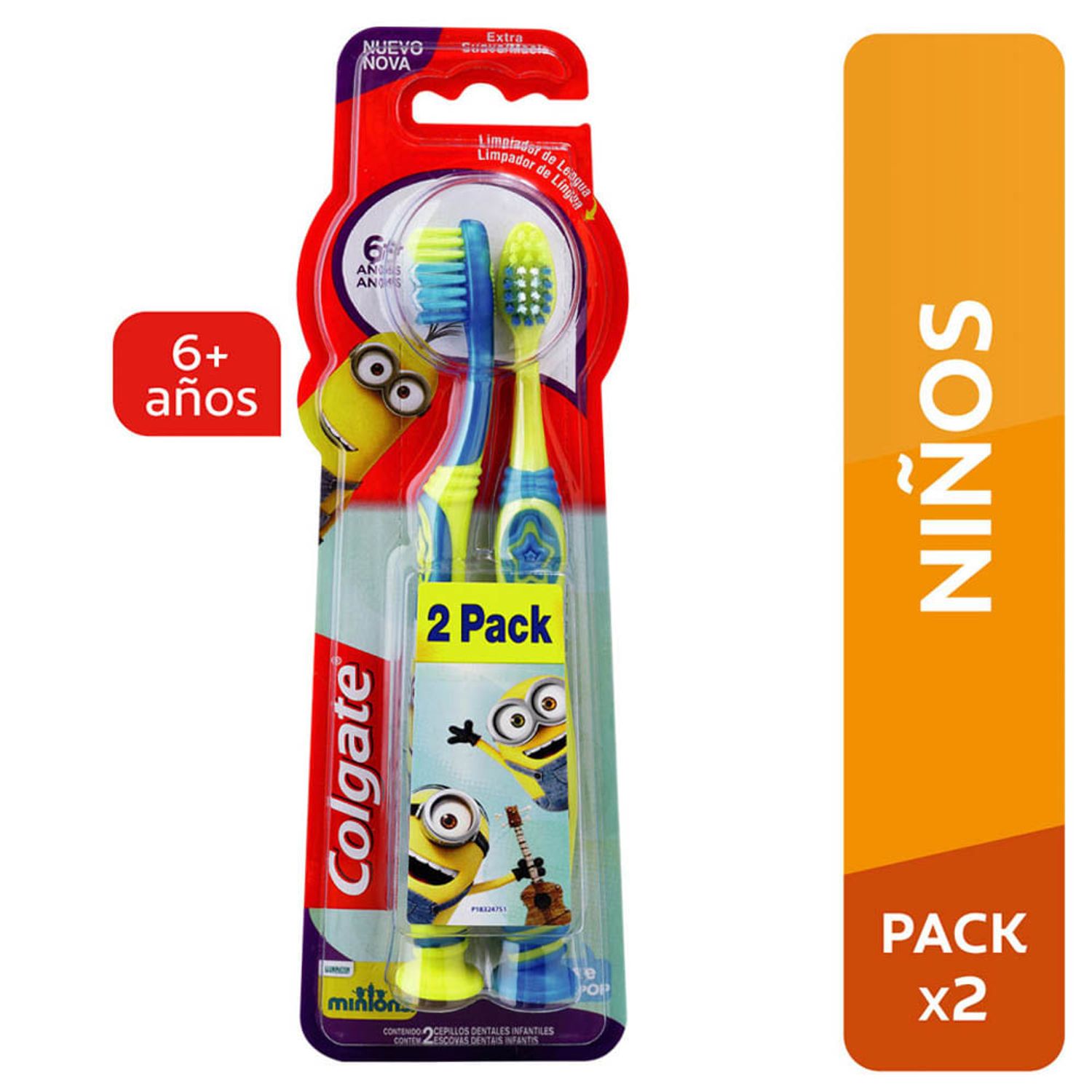 propiedad desvanecerse llegar Cepillo Dental Colgate para Niños de 6 años a más Diseño Minions - Pack 2  UN | Oechsle - Oechsle