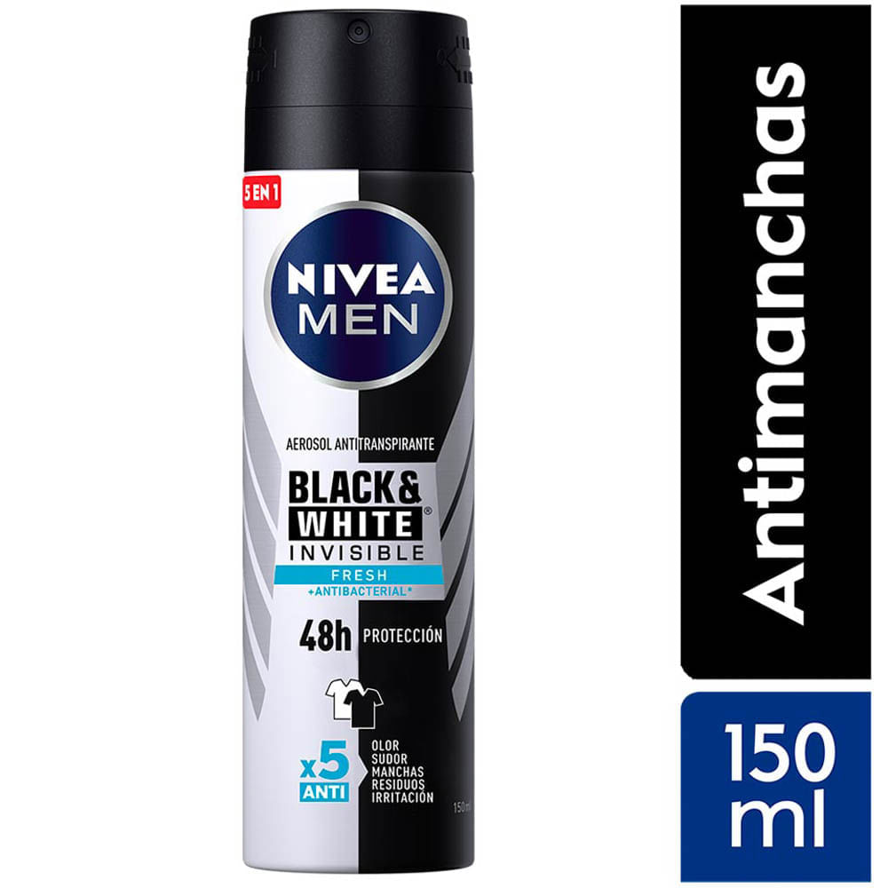 Antitranspirante Spary Nivea Men Black & White Invisible Fresh - Frasco 150 ML