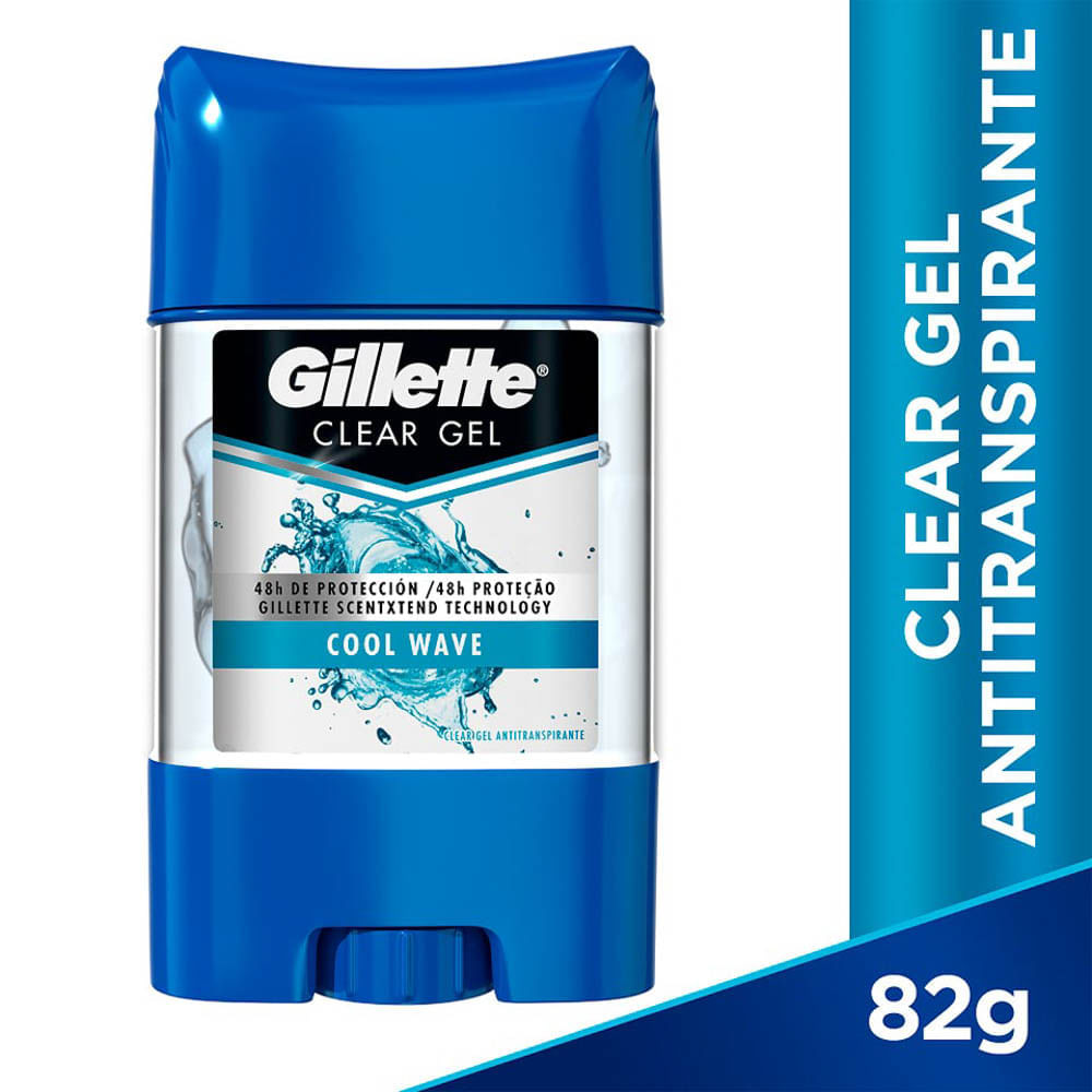 Gel Antitranspirante Gillette Cool Wave Clear - Frasco 82 G