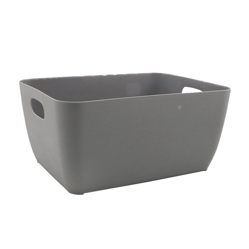 Cesta Organizadora Cubic Orange de Ratán Natural Gris