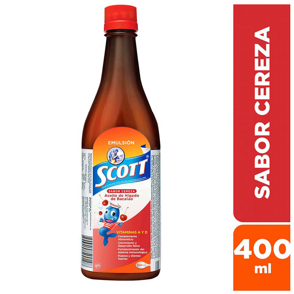 Emulsión Scott DHA EPA Sabor Cereza