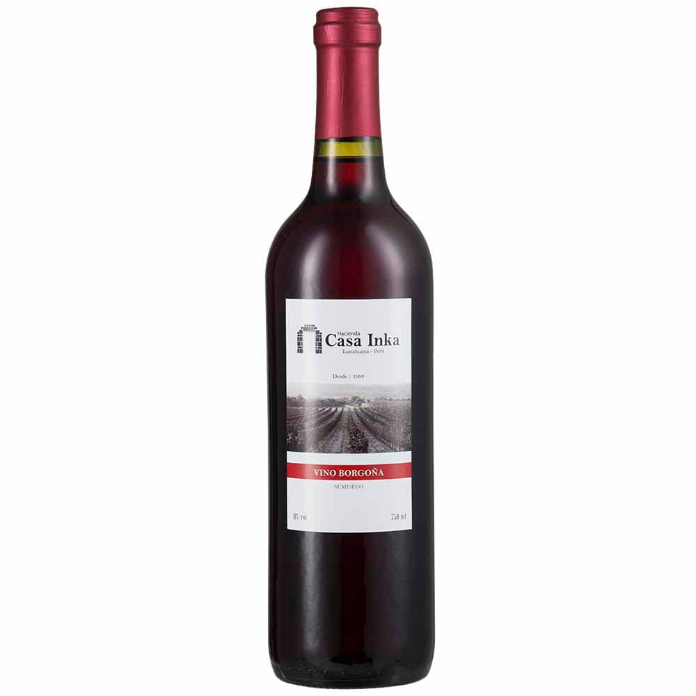 Vino Tinto HACIENDO CASA INKA Borgoña Semi Seco Botella 750ml