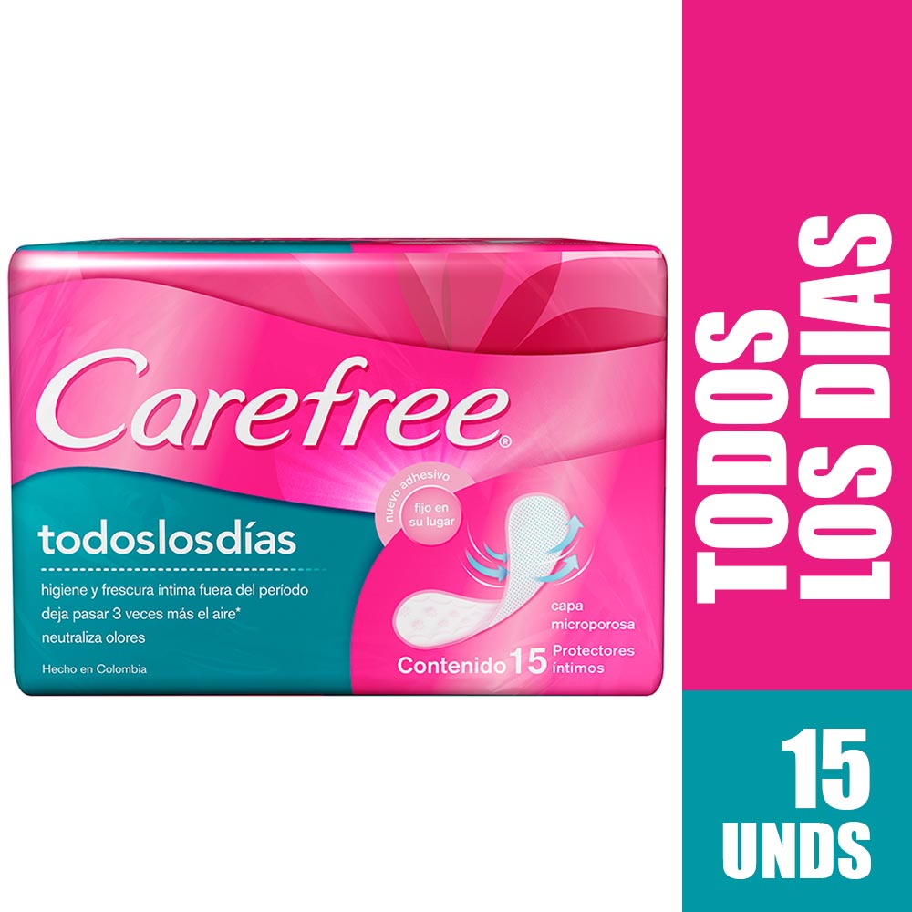 Protector Diario CAREFREE Brisa sin Perfume Paquete 15un Oechsle