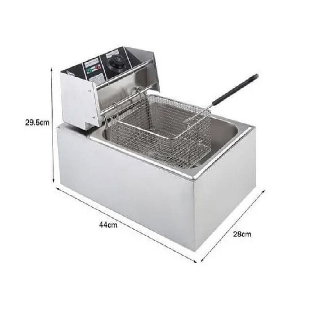 Freidora Electrica 8 Litros Papa Frita Pollo Broaster Acero