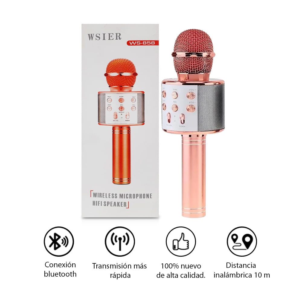 Microfono ws 858 discount instrucciones en español