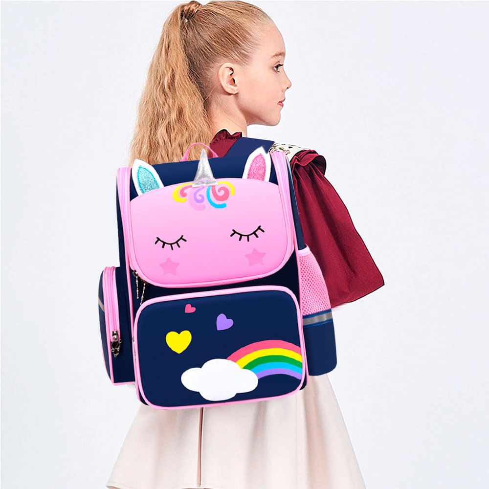 Mochila Unicornio para Niñas - Azul - Oechsle