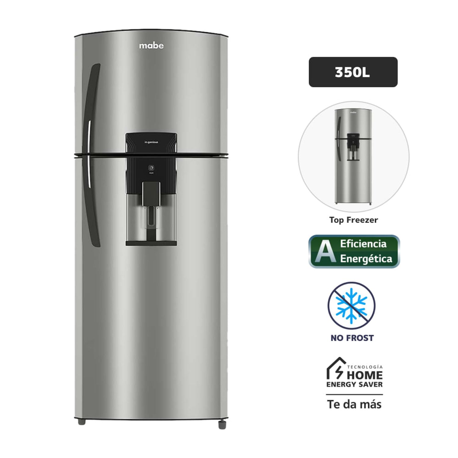 Refrigeradora MABE 360L No Frost RMP365FYPU Inoxidable - Oechsle